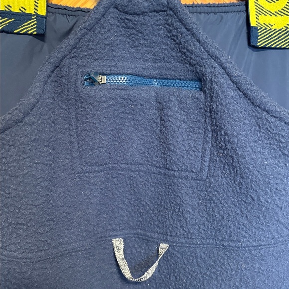 Free People Hit the Slopes Salopette Fleece Sherpa Overalls Blue Large - Picture 8 of 11